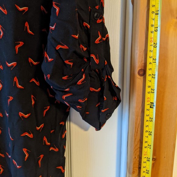 Brody Miles Red Stiletto Blouse sz L - Picture 6 of 13